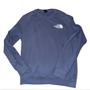 The North Face Men's Crewneck Sweatshirt - Slate Blue with White Logo